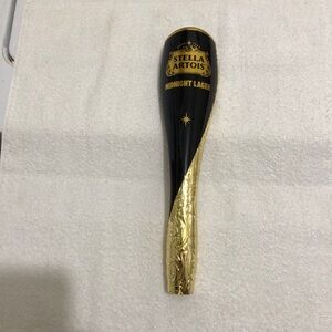 Stella Midnight Lager beer tap handle